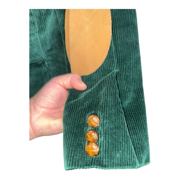 True VTG union made Corduroy jacket in emerald green women’s size M/L made in US - Picture 7 of 13